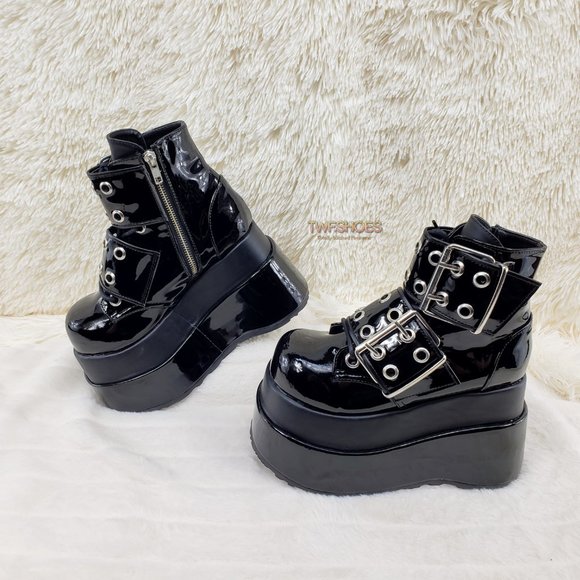 Bear 104 Platform Ankle Boots Goth Punk Rave - Picture 9 of 16